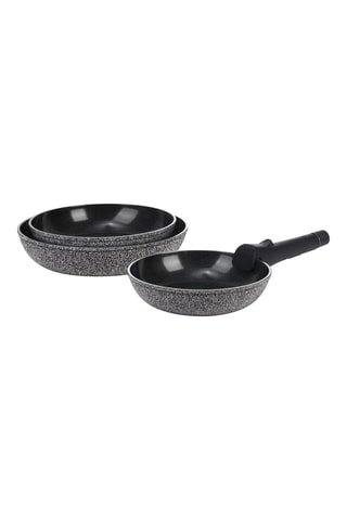 3 Koekenpannen Charbon - 20/24/28 cm - 1/1,5/2,5 l