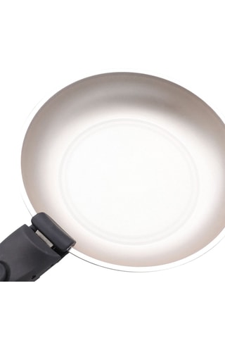 2 Steelpannen en 1 Koekenpan met Antiaanbaklaag en 1 Afneembaar Handvat - 16/18/24 cm - 1,17/1,72/1,5 l