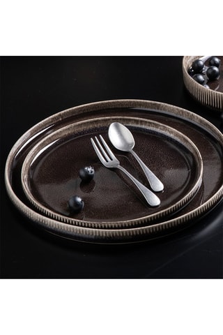 Aardewerk Servies Cappuccino - 12 Stuks