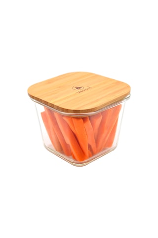  2 Bamboe Vershoudbakjes met Deksels - 750 en 1750 ml
