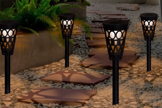4 balises solaires LED - Blanc