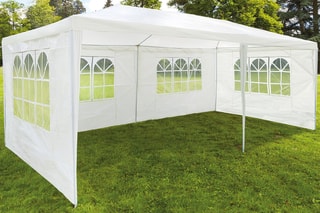 Tente de réception extérieure - Blanc - 6 x 2,5 x 3 m