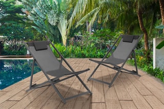 2 chiliennes - 102 x 82 x 61 cm