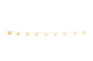 Guirlande solaire 10 lampions - Blanc chaud