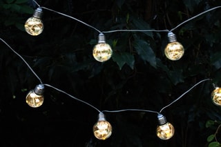 Guirlande solaire extérieure 10 LED - Blanc chaud