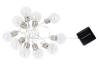 Guirlande solaire extérieure 10 LED - Blanc chaud