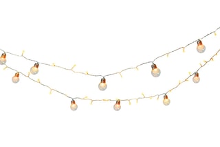 Guirlande solaire extérieure 100 LED - Blanc chaud