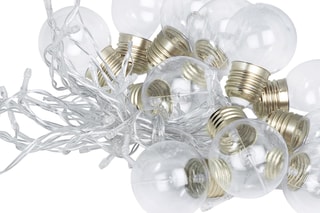 Guirlande solaire extérieure 100 LED - Blanc chaud