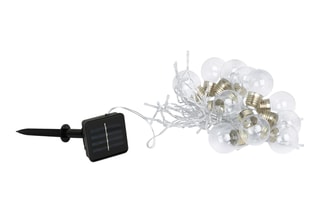 Guirlande solaire extérieure 100 LED - Blanc chaud