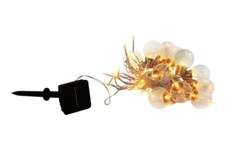 Guirlande solaire extérieure 100 LED - Blanc chaud
