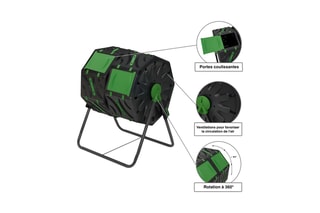 Composteur rotatif -  - 2 x 70 l