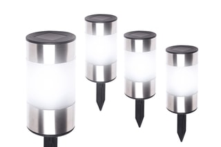 8 bornes solaires LED Inoxia - Blanc