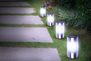 8 bornes solaires LED Inoxia - Blanc