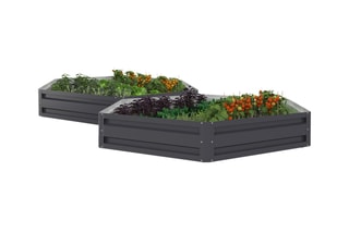2 carrés de potager hexagonaux - 138,5 x 120 x 20 cm