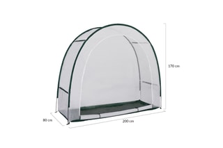 Serre d'hivernage demi-lune pour terrasse - 200 x 80 x 170 cm