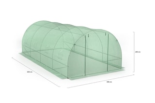 Serre tunnel de jardin Vert - 18 m²