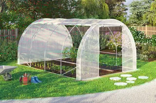 Serre tunnel de jardin - 400 x 200 x 300 cm - 12 m²