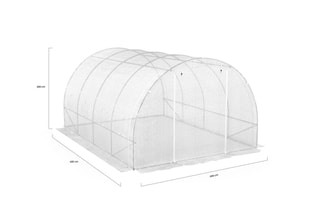 Serre tunnel de jardin - 400 x 200 x 300 cm - 12 m²