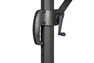 Parasol 360° - Déporté et avec housse - 12 m² - Anthracite et beige