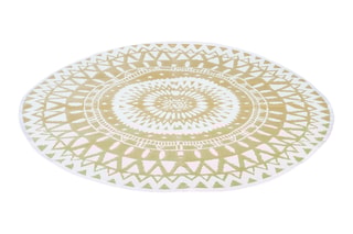 Tapis rond extérieur Maori - Beige - 150 cm