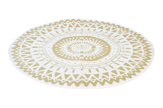 Tapis rond extérieur Maori - Beige - 150 cm