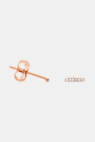 Puces Precious barrette - Or rose et diamants