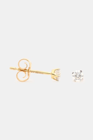 Puces Single - Or jaune et diamants
