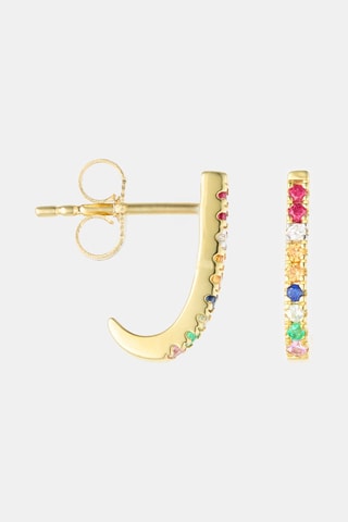 Puces Ruth - Or jaune, diamants et pierres