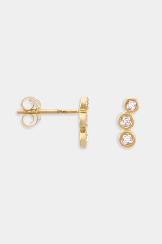 Puces Tres - Or jaune et diamants