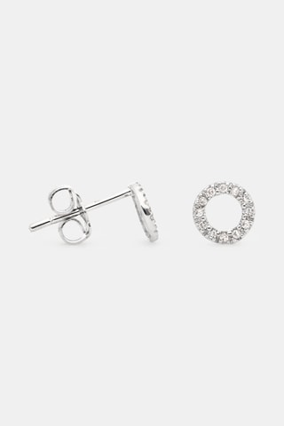 Puces Simplicité - Or blanc et diamants