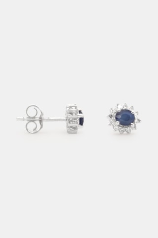 Puces Etoile - Or blanc, diamants et saphirs