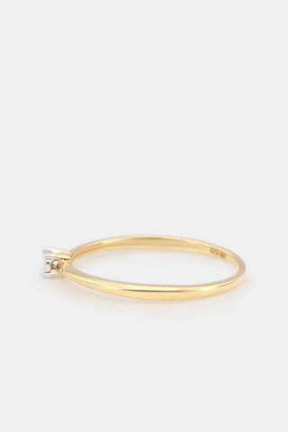Anel Solitário Pure - Ouro amarelo e diamante