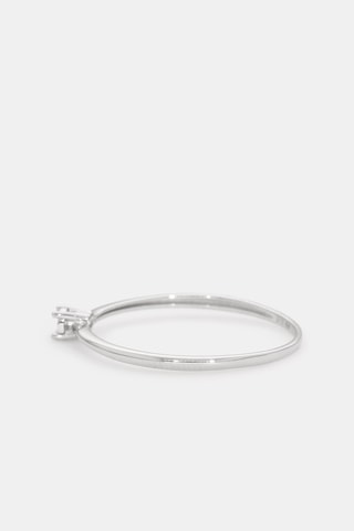Anel Solitário Pure - Ouro branco e diamante