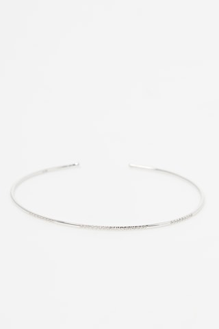 Jonc Divided Line Bangle - Or blanc et diamants