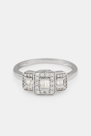 Anel Les princesses - Ouro branco e diamantes
