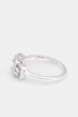 Anel Les princesses - Ouro branco e diamantes