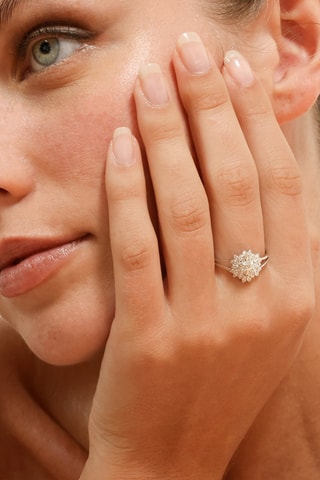 Anel Aigrette - Ouro branco e diamantes 