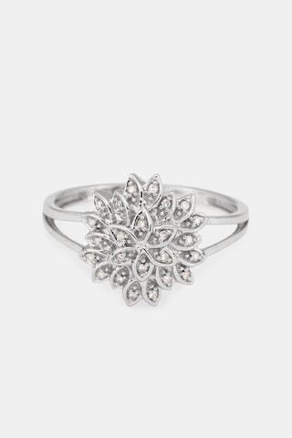 Anel Aigrette - Ouro branco e diamantes 