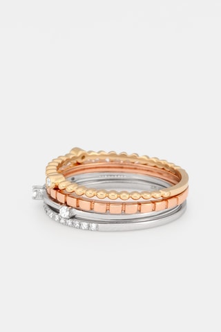 Anel Harmonie - Ouro branco, ouro rosa, ouro amarelo e diamantes
