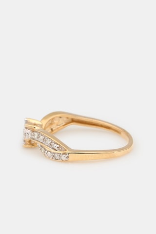 Anel Eclat Joli - Ouro amarelo e diamantes 