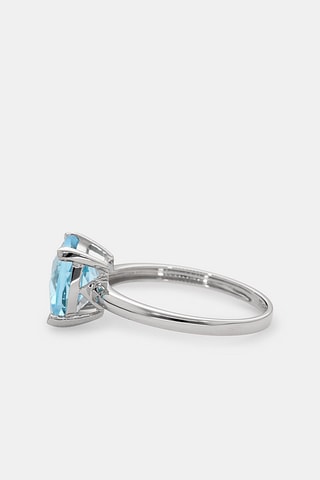 Bague Topaze Unique - Or blanc et topaze