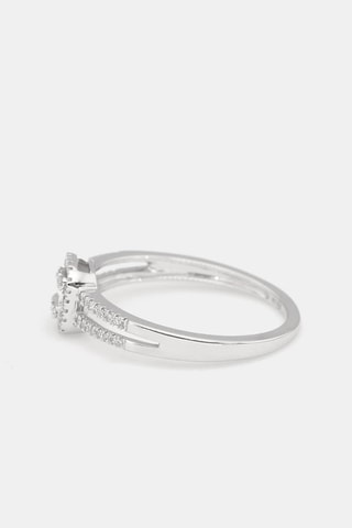 Anel Brillants Baguettes - Ouro branco e diamantes