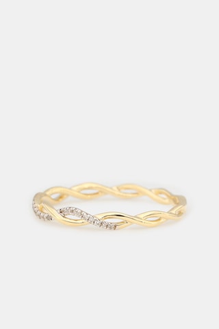 Bague Entortillement - Or jaune et diamants