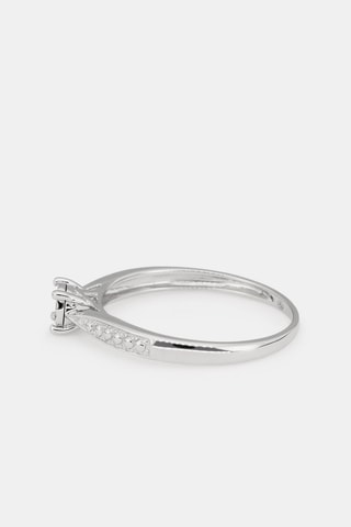 Anel Dis-moi OUI - Ouro branco, diamantes e solitário