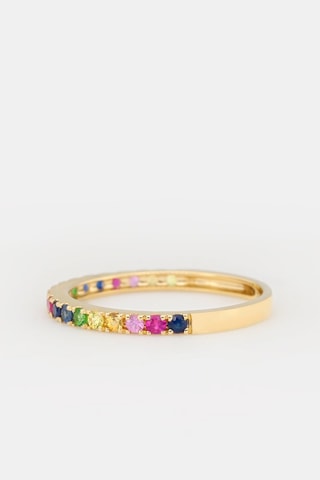 Bague Colorful Love - Or jaune, émeraudes, rubis et saphirs