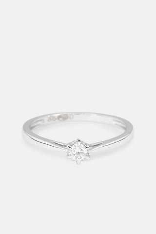Anel solitário Solitaire envoûtant - Ouro branco e diamante