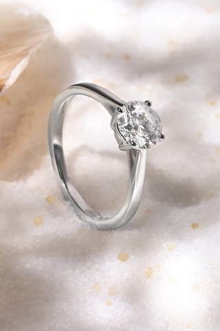 Anel solitário Solitaire Impérial 1 - Ouro branco e diamante