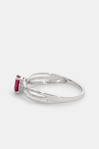 Bague Rubis d’amour - Or blanc, diamants et rubis