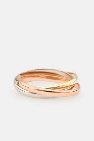 Anel Tri or - Ouro amarelo, ouro rosa e ouro branco