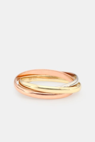 Anel Tri or - Ouro amarelo, ouro rosa e ouro branco